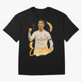 Cristiano Ronaldo Madrid Art - Iconic Soccer Legend Tribute Oversized T-Shirt Make the Season About FIFA World Cup 2026 for Fans of CR7 and Spain, Bringing Stadium Memories, Football Loyalty, International Chants and Championship Tradition; Great