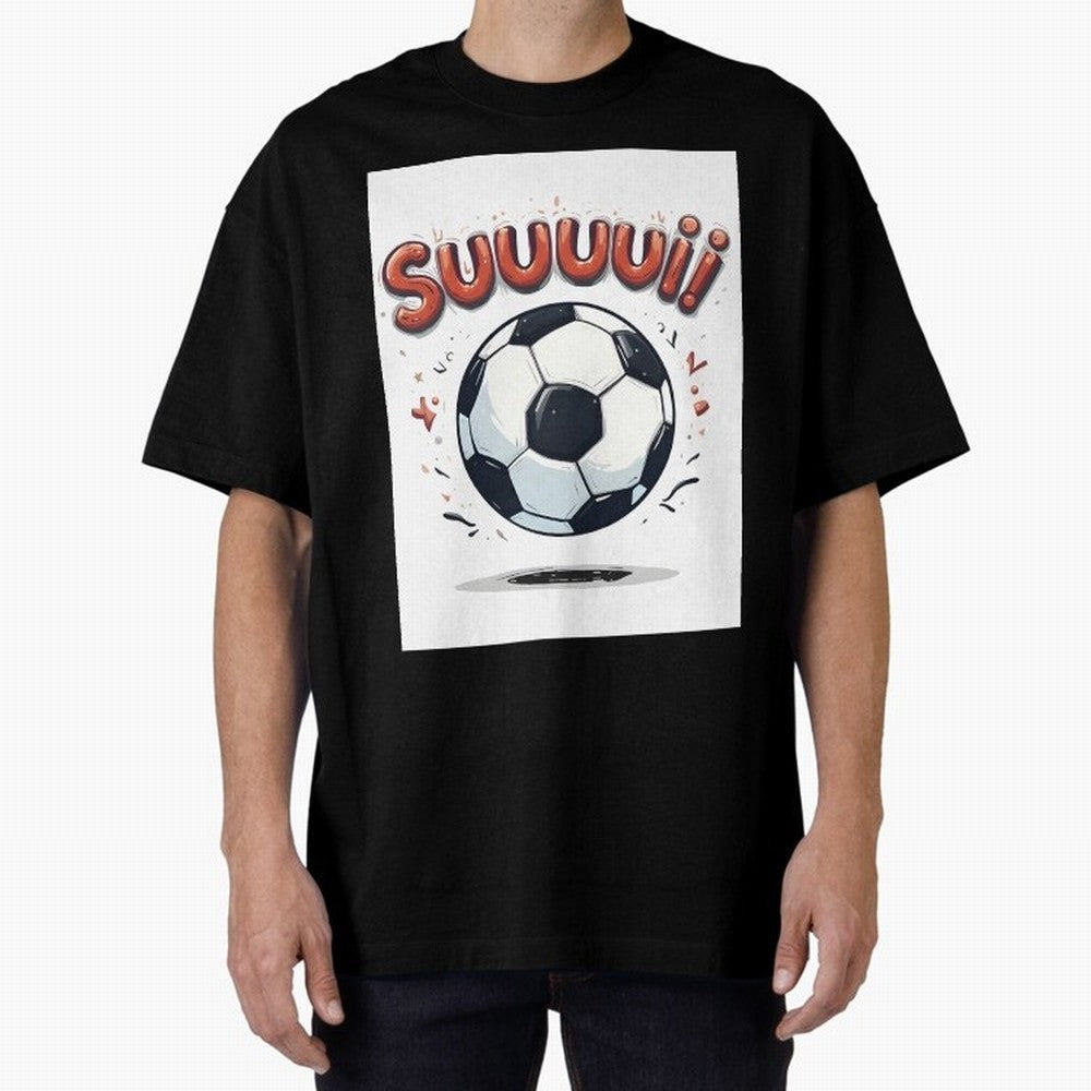 Suuuuii! CR7 Celebration Oversized T-Shirt Capture the FIFA World Cup 2026 Group Stage Journey through CR7 Highlights, Portugal, Spain and Germany Pride, Vintage Soccer Flavor, Modern Football Stars, National Flags and Final Night Emotion; Made for
