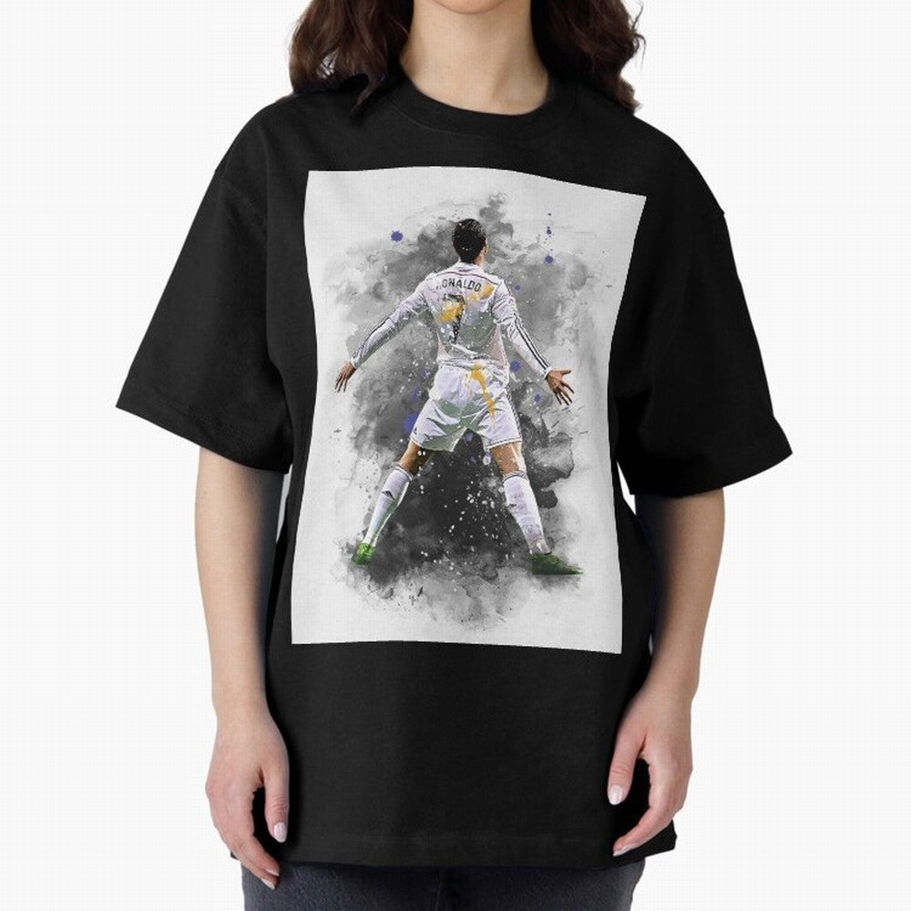 Cristiano Ronaldo 7 Oversized T-Shirt Create Global Football Passion for FIFA World Cup 2026 USA Canada Mexico, Highlighting Cristiano Ronaldo, France and Portugal, Retro Football Energy, Iconic Rivalries, Trophy Chase Drama and Stadium Atmosphere;