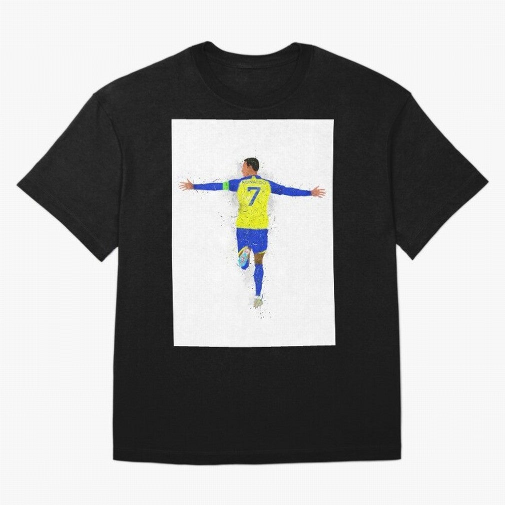 Cristiano Ronaldo Al Nassr Football Oversized T-Shirt Carry the Dream of Match Day Hype around FIFA World Cup 2026 Group Stage, Haaland and Mbappe, Spain and Netherlands, Classic Soccer Heritage, Championship Pressure, Fan Loyalty and International