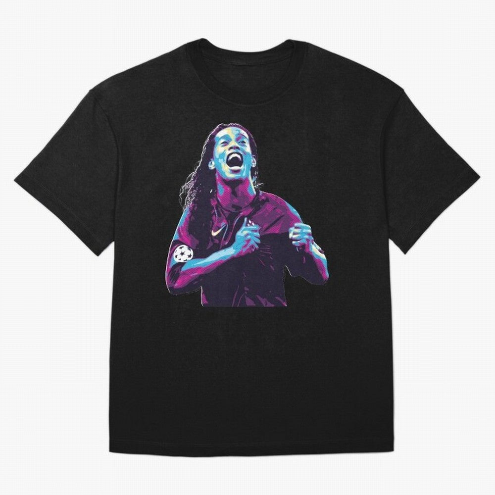 ronaldinho Oversized T-Shirt Build Global Football Passion for FIFA World Cup 2026 Group Stage, with Messi, Neymar and Mbappe, France and Portugal, Football History, Final Match Energy, Crowd Noise and Once in a Lifetime Moments; Perfect for People