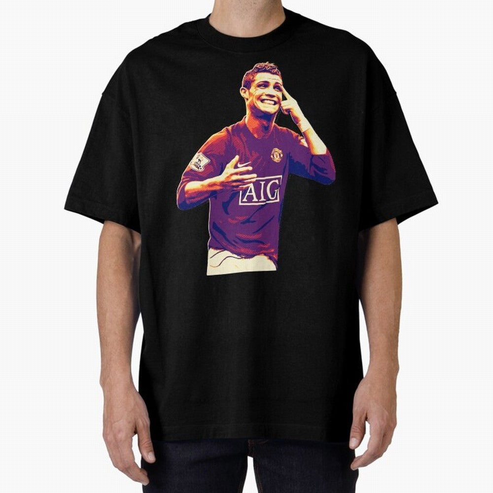 ronaldo Manchester United jarsey Oversized T-Shirt Upgrade Global Football Passion for FIFA World Cup 2026 Group Stage, Celebrating Cristiano Ronaldo, Haaland and CR7, Argentina and Brazil, Stadium Memories, Football Loyalty, International Chants