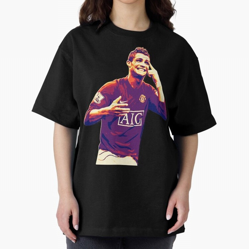 ronaldo Manchester United jarsey Oversized T-Shirt Upgrade Global Football Passion for FIFA World Cup 2026 Group Stage, Celebrating Cristiano Ronaldo, Haaland and CR7, Argentina and Brazil, Stadium Memories, Football Loyalty, International Chants