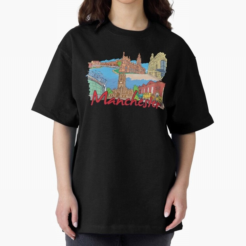 Manchester Oversized T-Shirt Bring Home FIFA World Cup 2026 USA Canada Mexico Driven by Messi, CR7 and Mbappe, England and Germany Energy, Retro Football Energy, Iconic Rivalries, Trophy Chase Drama and Stadium Atmosphere; Built for Supporters