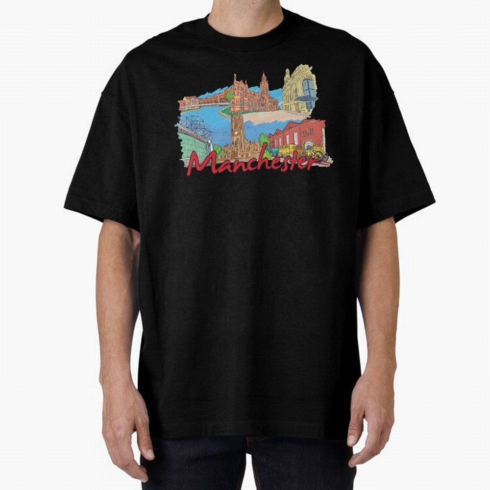 Manchester Oversized T-Shirt Bring Home FIFA World Cup 2026 USA Canada Mexico Driven by Messi, CR7 and Mbappe, England and Germany Energy, Retro Football Energy, Iconic Rivalries, Trophy Chase Drama and Stadium Atmosphere; Built for Supporters