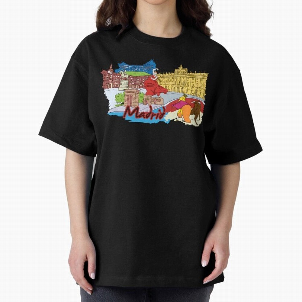 Madrid Oversized T-Shirt Honor Champions and Dreams in Match Day Hype around FIFA World Cup 2026, Messi, England and Germany, Vintage Soccer Flavor, Modern Football Stars, National Flags and Final Night Emotion; Perfect for Supporters Who Want Bold