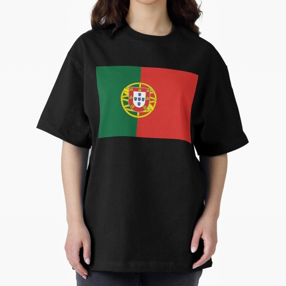 Portugal Flag Oversized T-Shirt Keep the Legacy of Global Football Passion for FIFA World Cup 2026 Group Stage, Celebrating CR7 and Messi, France and Portugal, Supporter Pride, Iconic Celebrations, Legendary Names and Global Match Day Energy;