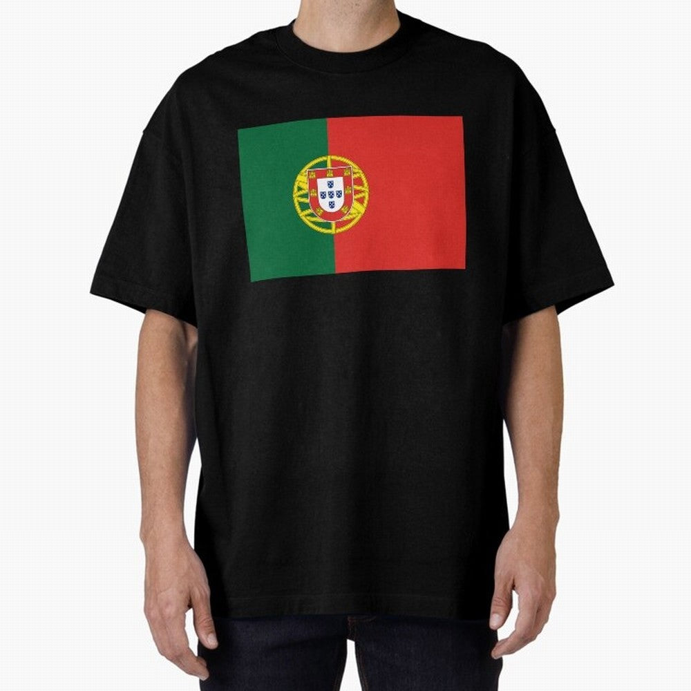 Portugal Flag Oversized T-Shirt Keep the Legacy of Global Football Passion for FIFA World Cup 2026 Group Stage, Celebrating CR7 and Messi, France and Portugal, Supporter Pride, Iconic Celebrations, Legendary Names and Global Match Day Energy;