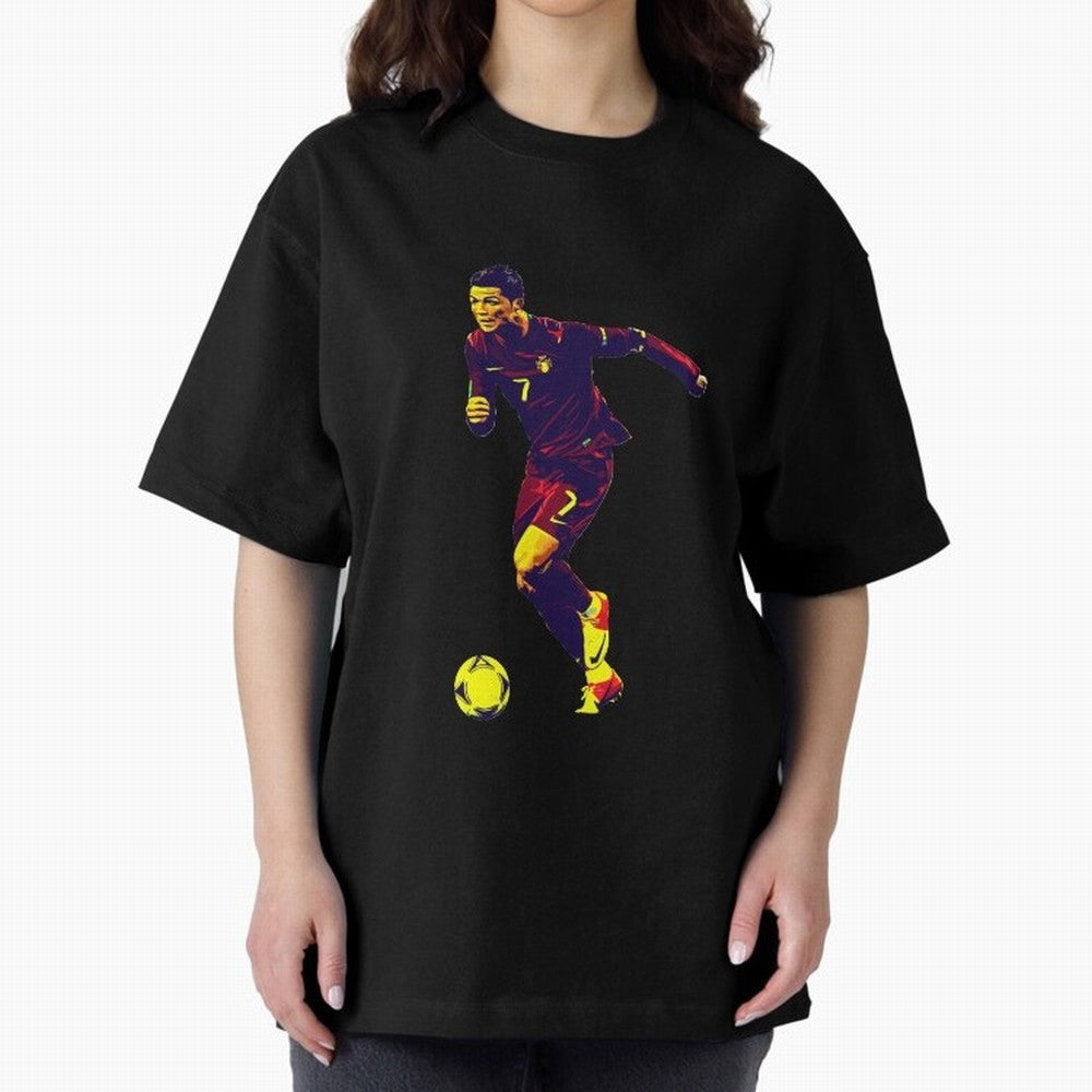 Cristianno Ronaldo Oversized T-Shirt Keep the Match Day Mood of FIFA World Cup 2026 USA Canada Mexico for Fans of Haaland and Brazil, Portugal and Argentina, Bringing Match Day Excitement, Supporter Culture, Golden Goals and Global Football