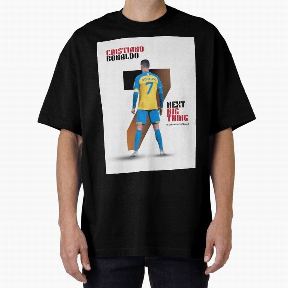 Cristiano Ronaldo Oversized T-Shirt Join the Countdown to the FIFA World Cup 2026 Journey through Haaland and Mbappe Highlights, Spain Pride, Supporter Pride, Iconic Celebrations, Legendary Names and Global Match Day Energy; Created for Match Day