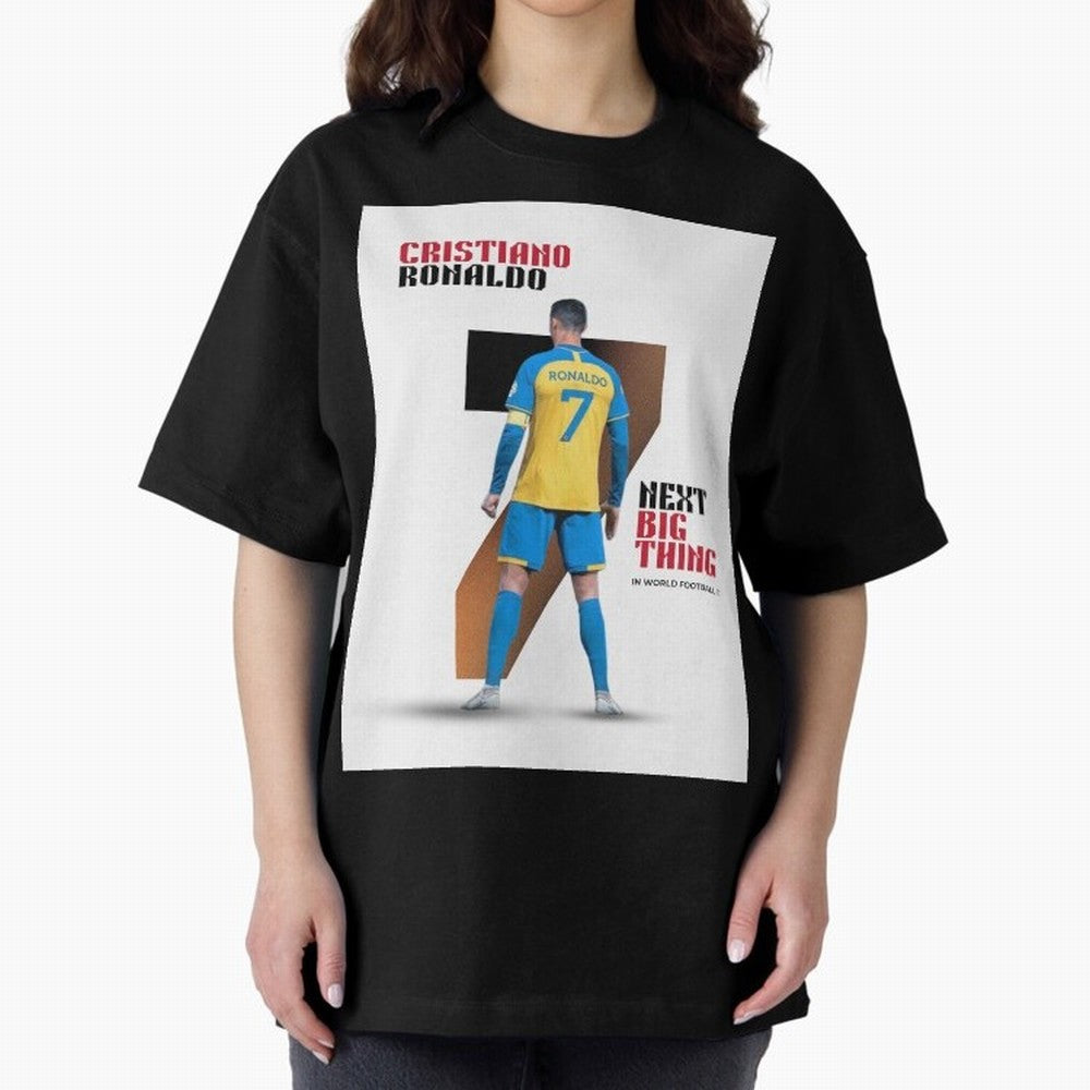 Cristiano Ronaldo Oversized T-Shirt Join the Countdown to the FIFA World Cup 2026 Journey through Haaland and Mbappe Highlights, Spain Pride, Supporter Pride, Iconic Celebrations, Legendary Names and Global Match Day Energy; Created for Match Day