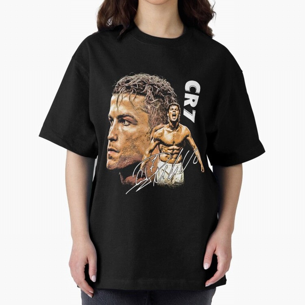 Cristiano Ronaldo Football Legend T-Shirt Oversized T-Shirt Bring Supporter Culture to FIFA World Cup 2026 Spirit, Celebrating England, France and Netherlands, Messi, Tournament Hype, Historic Matchups, Family Viewing Parties and Global Sports
