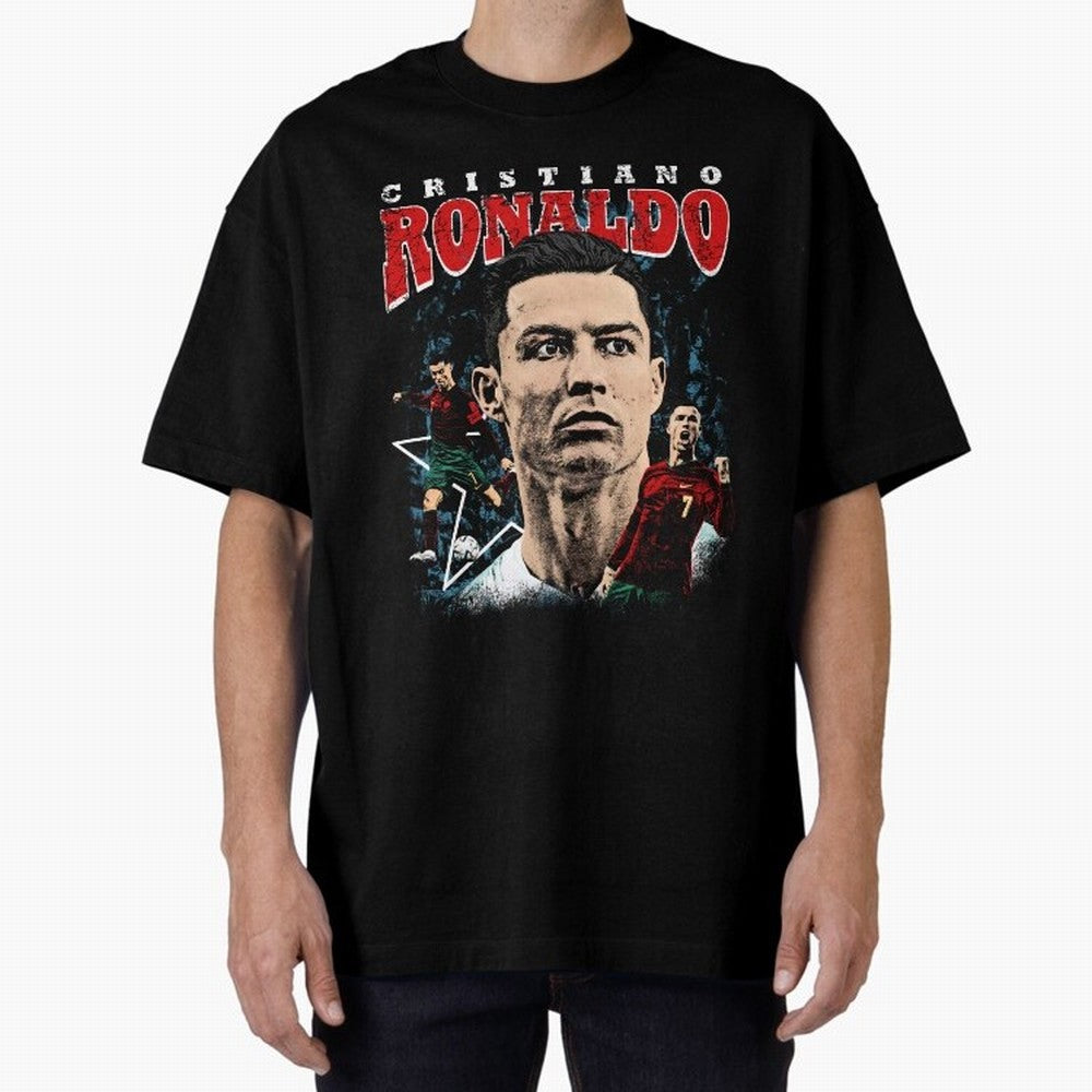 Cristiano Ronaldo CR7 Iconic T-Shirt Oversized T-Shirt Follow Global Football Passion for FIFA World Cup 2026 Group Stage, Made for Messi and Cristiano Ronaldo, England and Germany, Worldwide Fan Energy, Dramatic Goals, Stadium Lights and