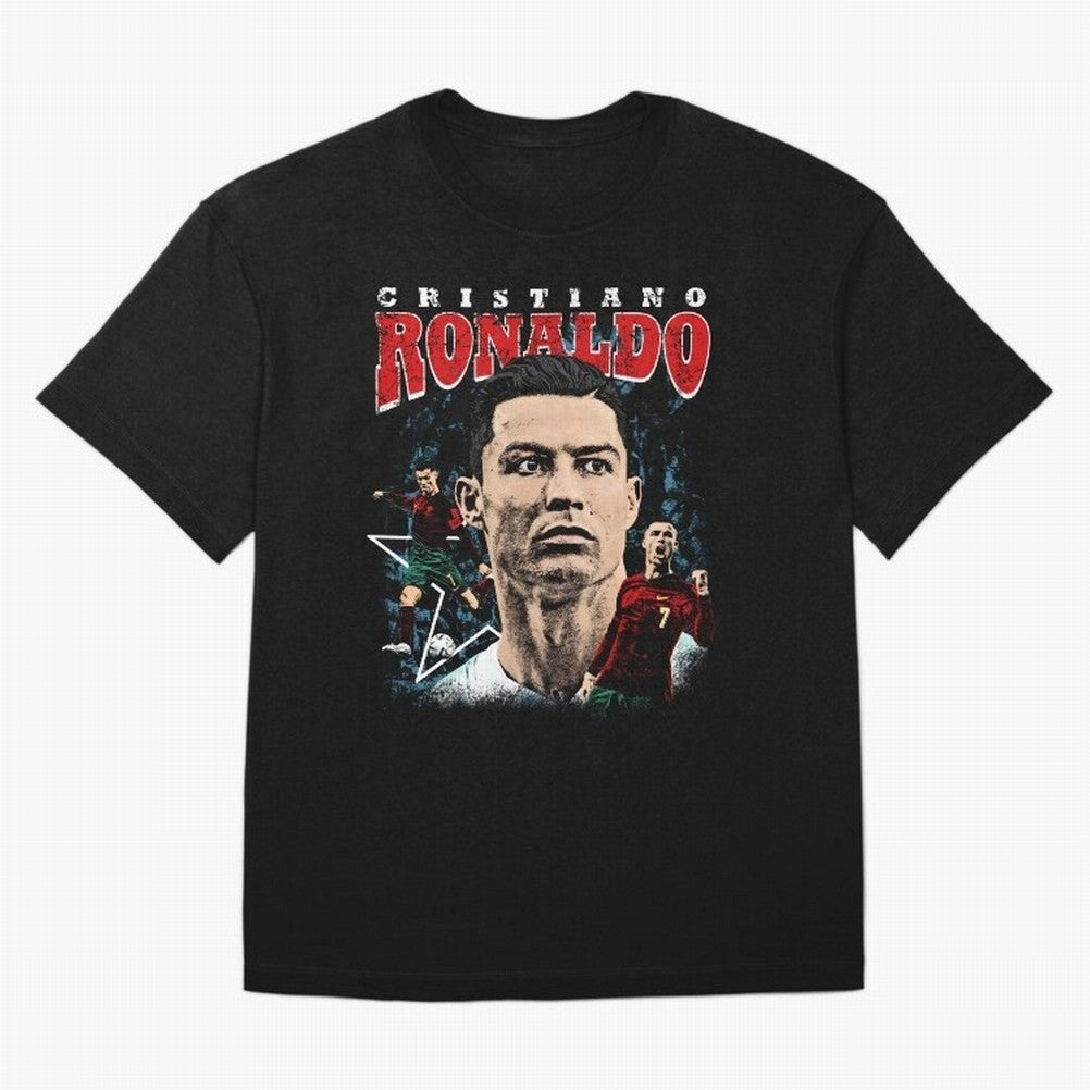 Cristiano Ronaldo CR7 Iconic T-Shirt Oversized T-Shirt Follow Global Football Passion for FIFA World Cup 2026 Group Stage, Made for Messi and Cristiano Ronaldo, England and Germany, Worldwide Fan Energy, Dramatic Goals, Stadium Lights and