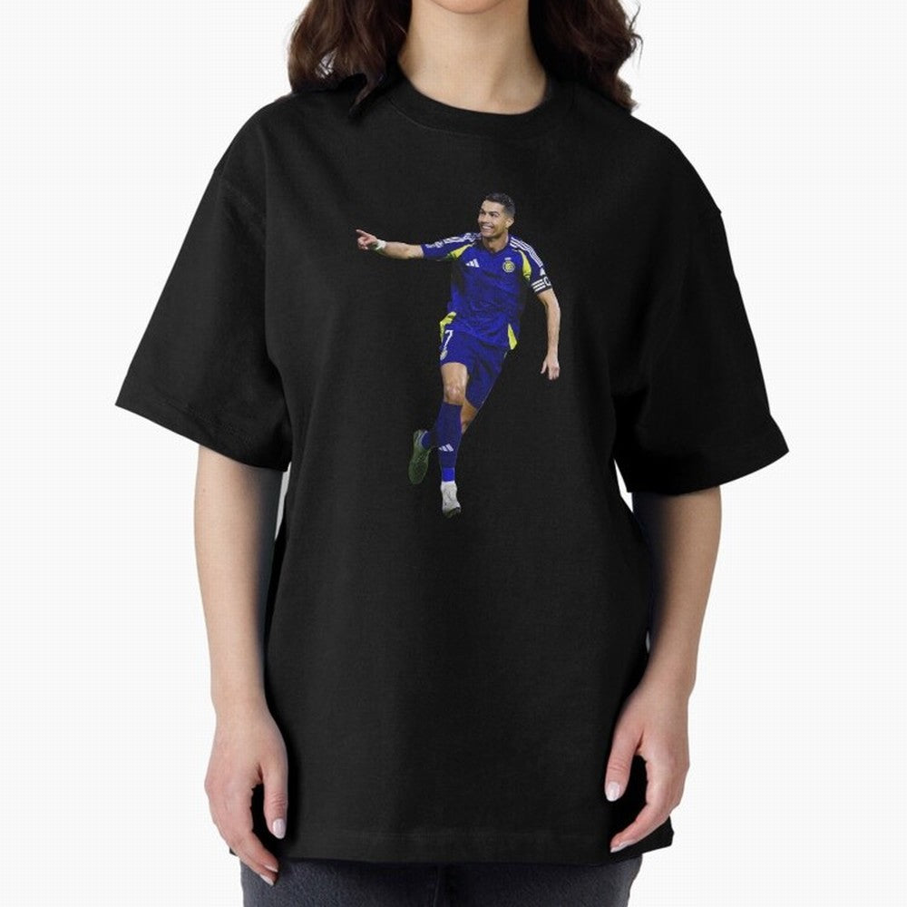 Cristiano Ronaldo Oversized T-Shirt Fuel Match Day Hype around FIFA World Cup 2026 USA Canada Mexico, Cristiano Ronaldo, Portugal, Spain and Germany, Retro Football Energy, Iconic Rivalries, Trophy Chase Drama and Stadium Atmosphere; Made for Die