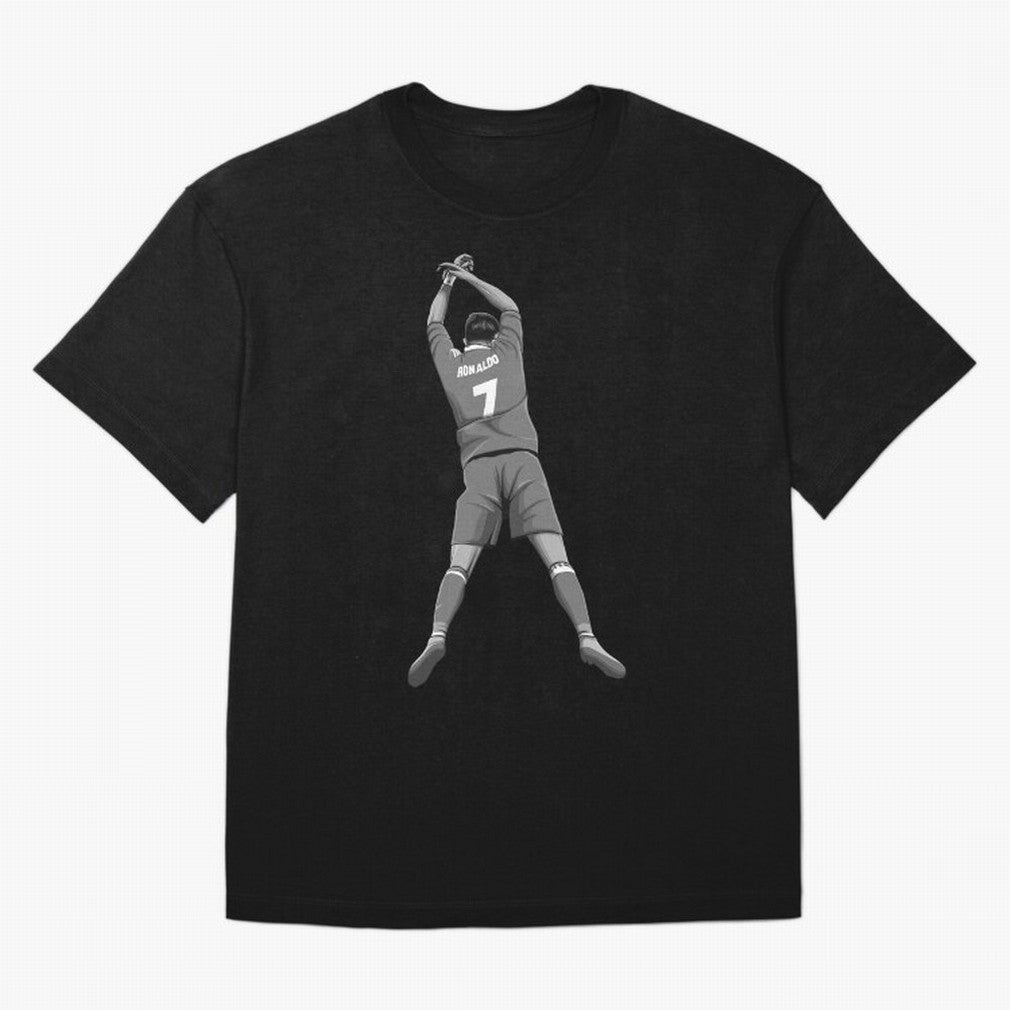 Cristiano Ronaldo Black and White Version Oversized T-Shirt Get Ready for FIFA World Cup 2026 Spirit, Built around Netherlands, Messi, Neymar and Mbappe, Football History, Final Match Energy, Crowd Noise and Once in a Lifetime Moments; Ideal for