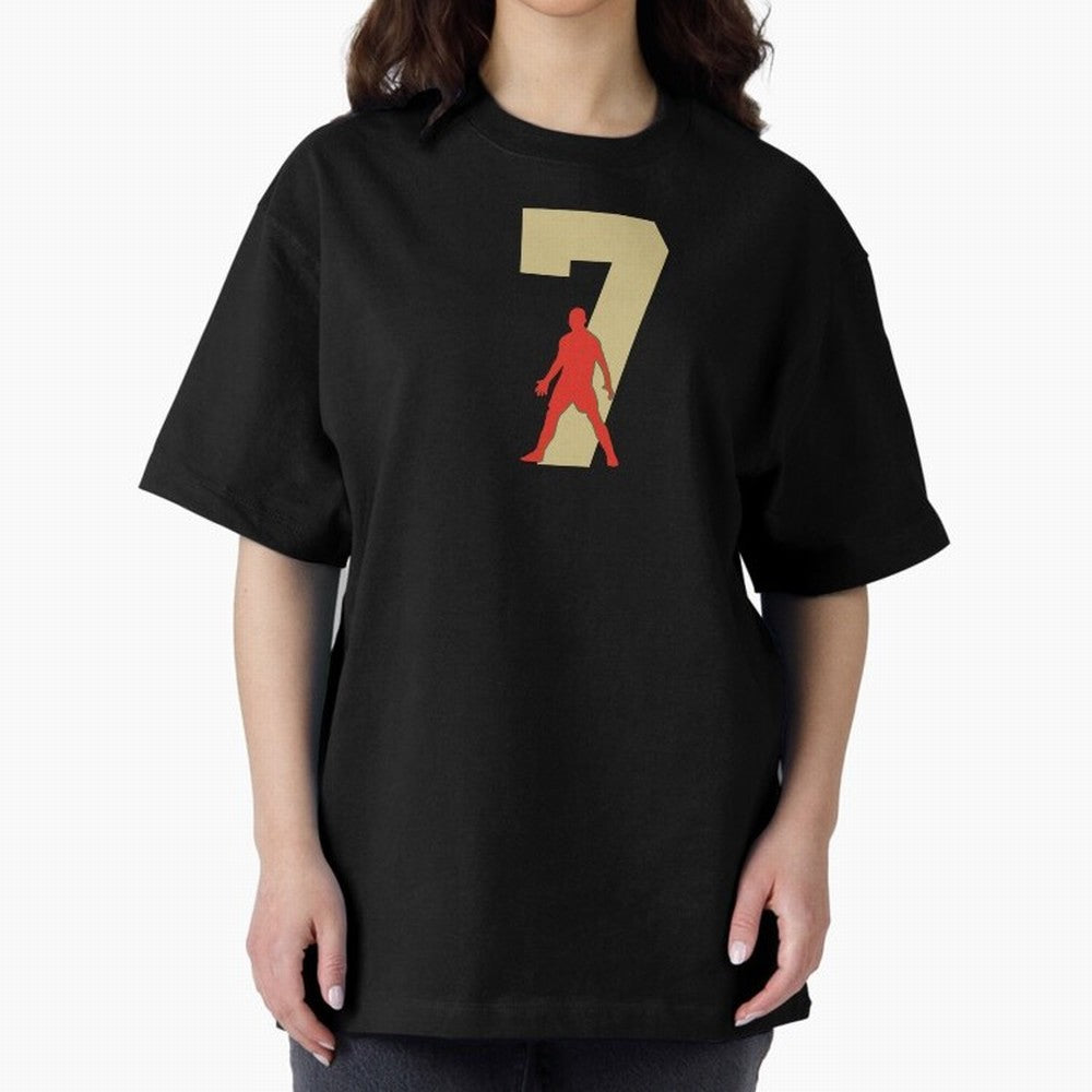 Ronaldo 7 Soccer Icon Oversized T-Shirt Feel the Heartbeat of FIFA World Cup 2026 Highlighting Haaland, Spain and Netherlands Energy, Global Supporter Spirit, Legendary Goals, National Colors and Tournament Celebration; Made for Collectors Who