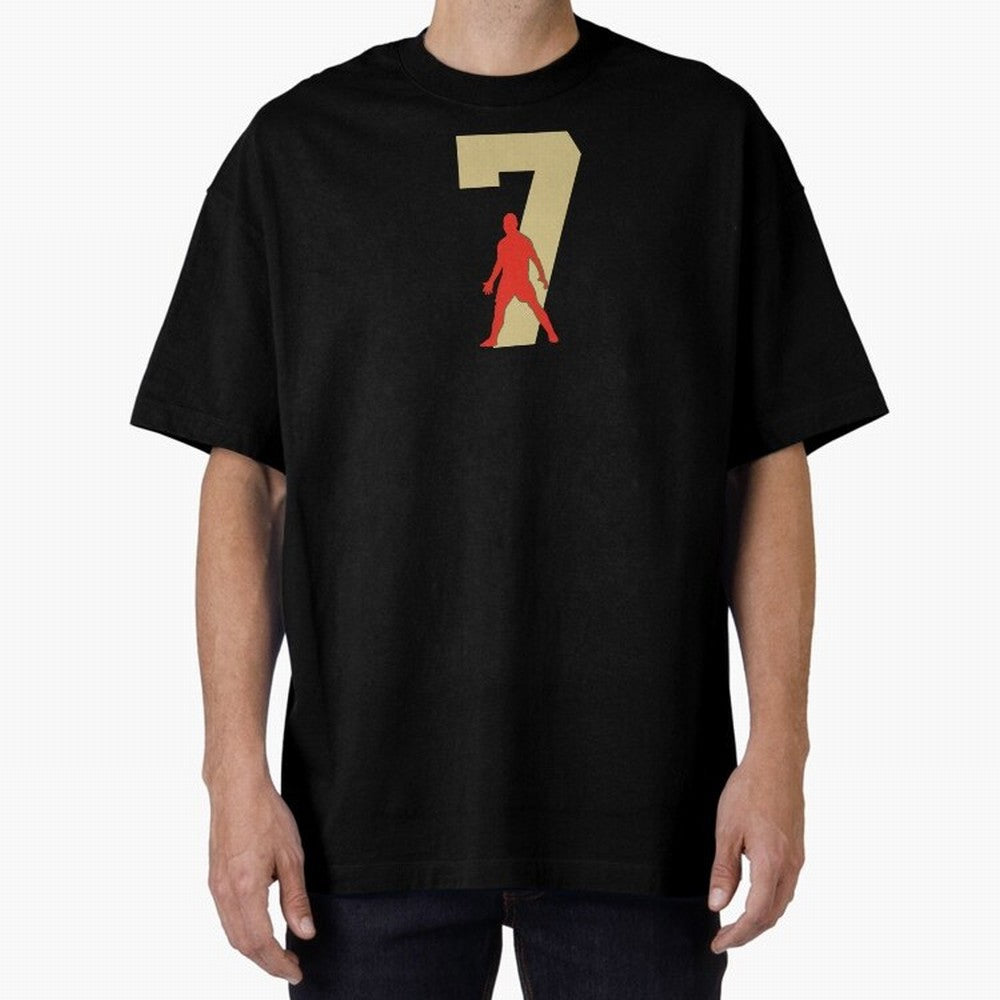 Ronaldo 7 Soccer Icon Oversized T-Shirt Feel the Heartbeat of FIFA World Cup 2026 Highlighting Haaland, Spain and Netherlands Energy, Global Supporter Spirit, Legendary Goals, National Colors and Tournament Celebration; Made for Collectors Who