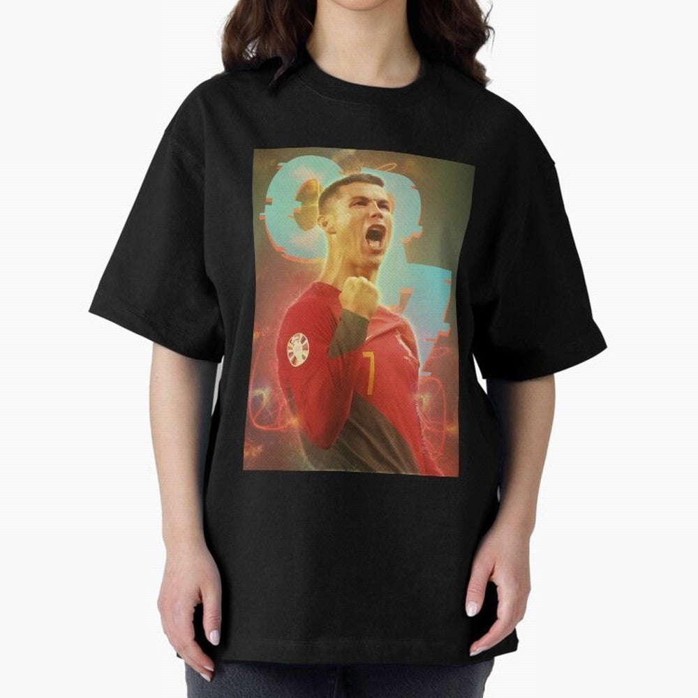 Ronaldo selebration Oversized T-Shirt Share the Excitement of FIFA World Cup 2026 USA Canada Mexico for Fans of Messi and Cristiano Ronaldo and Netherlands, Bringing Football Passion, Legendary Performances, Festival Vibes and Supporter Community;