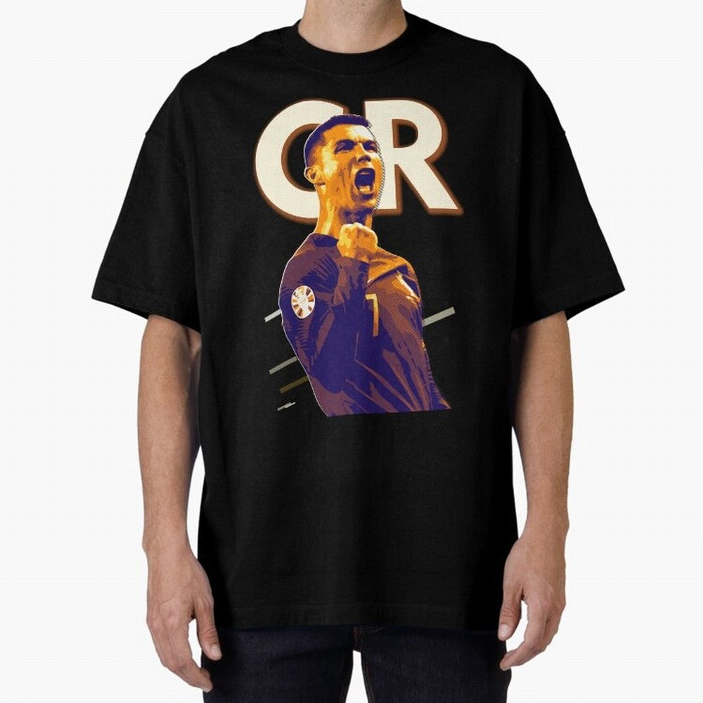 Cristiano Ronaldo Oversized T-Shirt Enjoy Match Day Hype around FIFA World Cup 2026 Group Stage, Messi, CR7 and Mbappe, Netherlands, Global Supporter Spirit, Legendary Goals, National Colors and Tournament Celebration; Perfect for Supporters Who