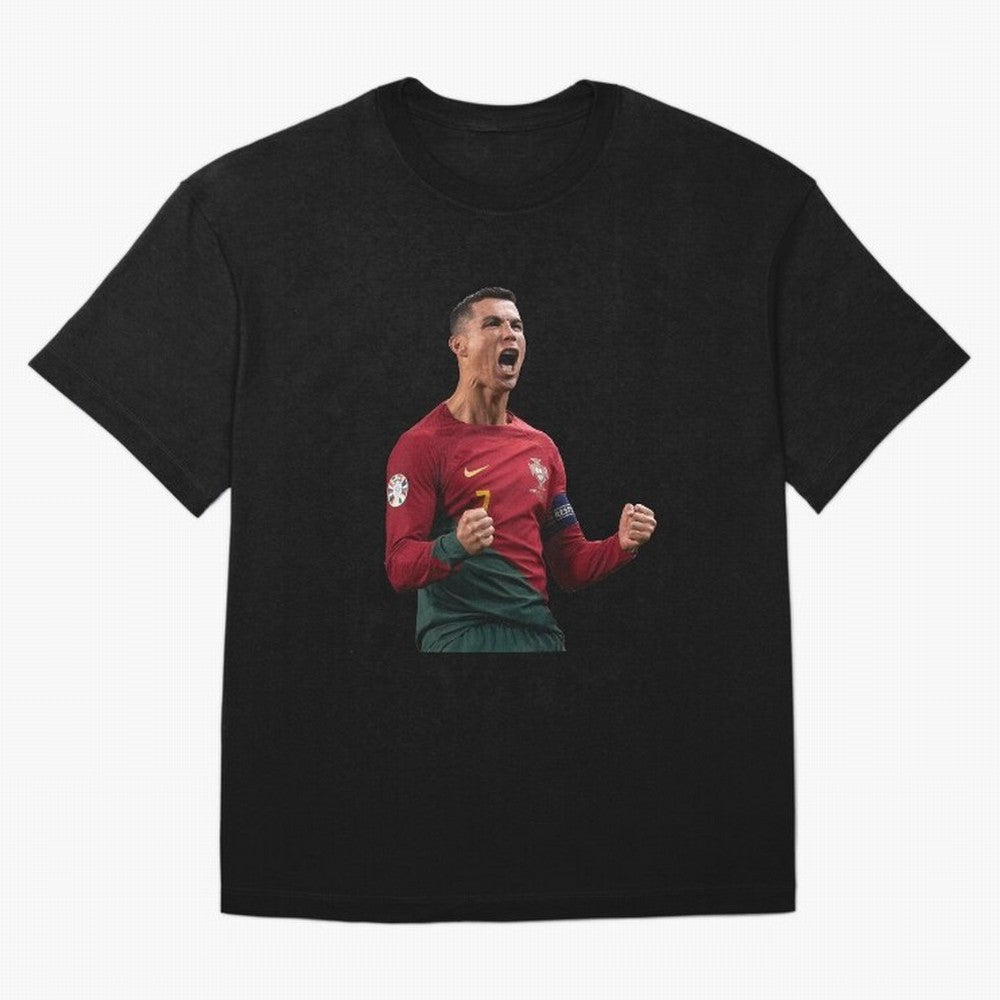 Cristiano Ronaldo T-Shirt Oversized T-Shirt Show Fan Pride Across FIFA World Cup 2026 Group Stage Centered on Mbappe and Neymar, Netherlands Energy, Championship Spirit, Famous Goals, Roaring Crowds and International Football Unity; Ideal for Fans