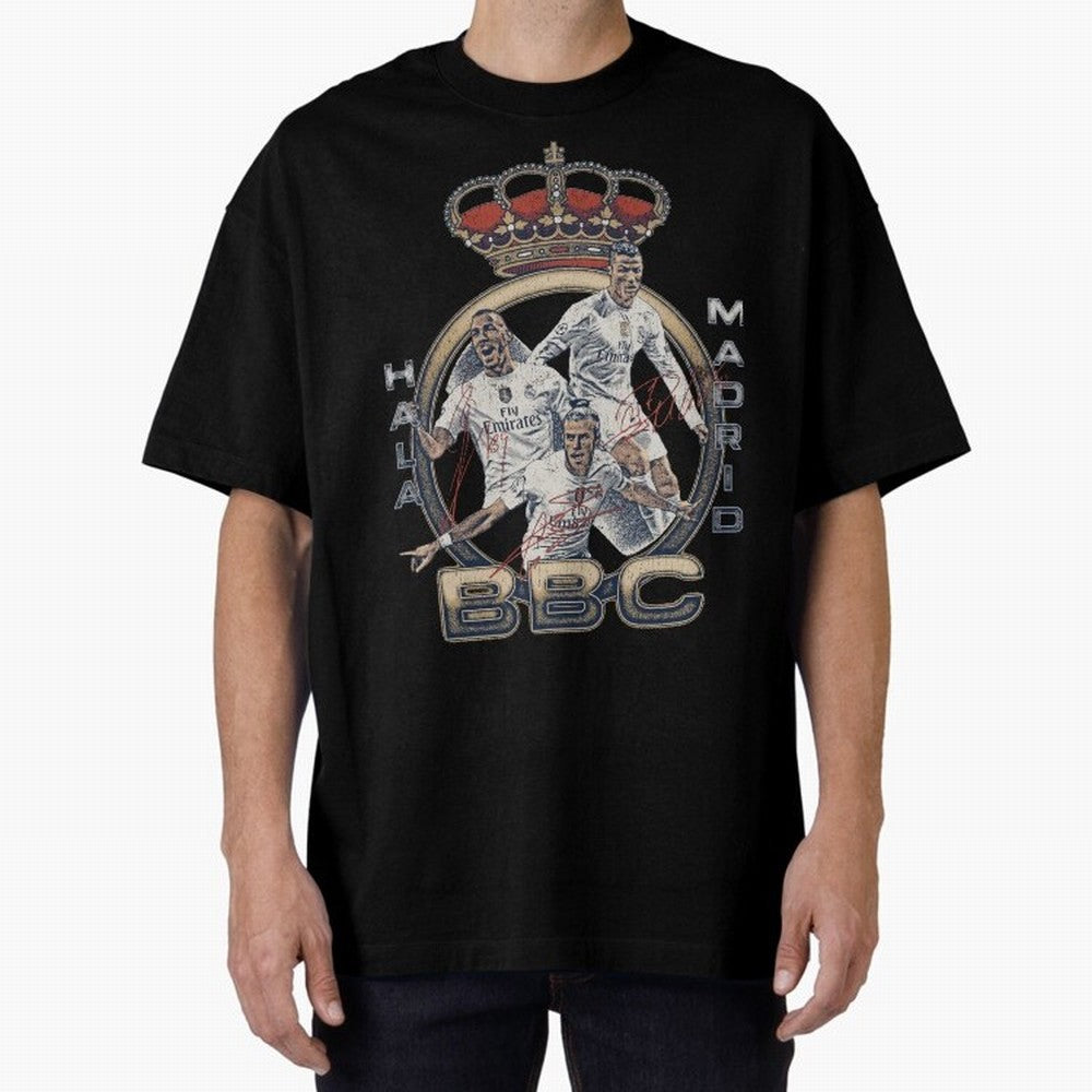 BBC of Real Madrid Oversized T-Shirt Live for the Drama of Match Day Hype around FIFA World Cup 2026 USA Canada Mexico, Neymar, Haaland and Cristiano Ronaldo, Germany, Football History, Final Match Energy, Crowd Noise and Once in a Lifetime