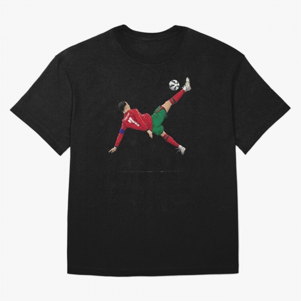 Ronaldo 910 Goal Bicycle Kick Oversized T-Shirt Relive Legendary Nights from Match Day Hype around FIFA World Cup 2026 Group Stage, Messi and Cristiano Ronaldo, Portugal, Spain and Germany, Championship Spirit, Famous Goals, Roaring Crowds and