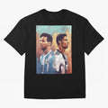 Lionel Messi and Cristiano Ronaldo Oversized T-Shirt Celebrate the Biggest Stage of FIFA World Cup 2026 USA Canada Mexico for Fans of Cristiano Ronaldo and Argentina, Bringing Game Day Rituals, Football Legends, Country Pride and the Road to the