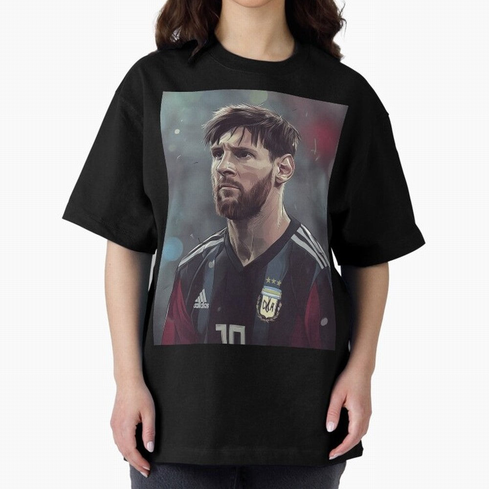 Lionel Messi Oversized T-Shirt Join the Countdown to the FIFA World Cup 2026 Journey through Haaland and Mbappe Highlights, Spain Pride, Supporter Pride, Iconic Celebrations, Legendary Names and Global Match Day Energy; Created for Match Day