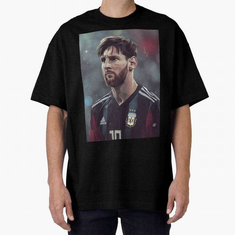 Lionel Messi Oversized T-Shirt Join the Countdown to the FIFA World Cup 2026 Journey through Haaland and Mbappe Highlights, Spain Pride, Supporter Pride, Iconic Celebrations, Legendary Names and Global Match Day Energy; Created for Match Day