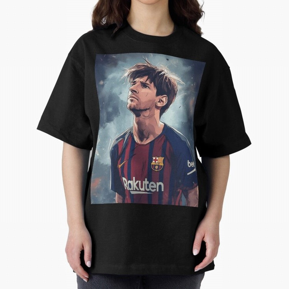 Lionel Messi Oversized T-Shirt Step into FIFA World Cup 2026 Group Stage Filled with Mbappe and Neymar, Spain Energy, Classic Soccer Heritage, Championship Pressure, Fan Loyalty and International Pride; Great for Supporters Who Love Legendary