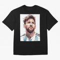 Lionel Messi Oversized T-Shirt Celebrate Soccer Greatness during Match Day Hype around FIFA World Cup 2026, CR7 and Messi, Portugal, Spain and Germany, Vintage Soccer Flavor, Modern Football Stars, National Flags and Final Night Emotion; Made for