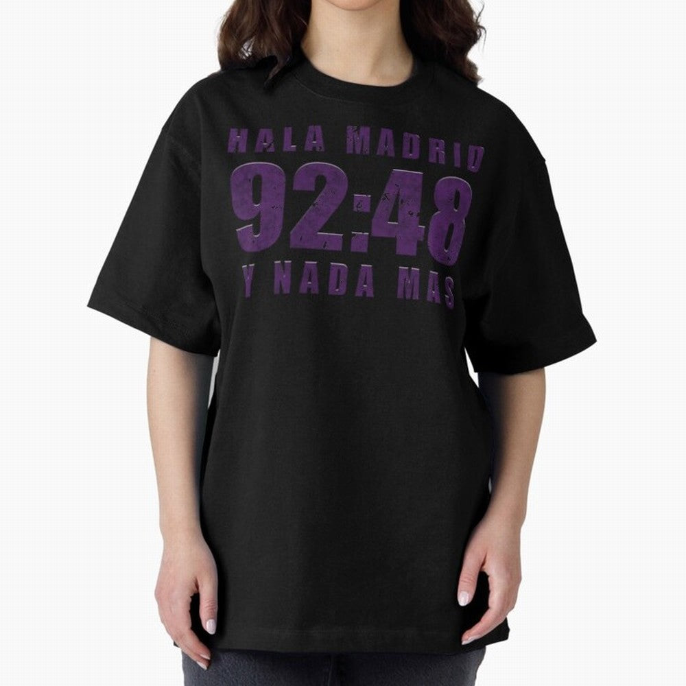 La Decima ChL 92:48 Madrid Hala Madrid Y Nada Mas History Made Madrid Bernabeu Football Soccer Legendary Oversized T-Shirt Celebrate Fan Favorites in FIFA World Cup 2026 USA Canada Mexico for Fans of CR7 and Messi and France, Bringing Goal