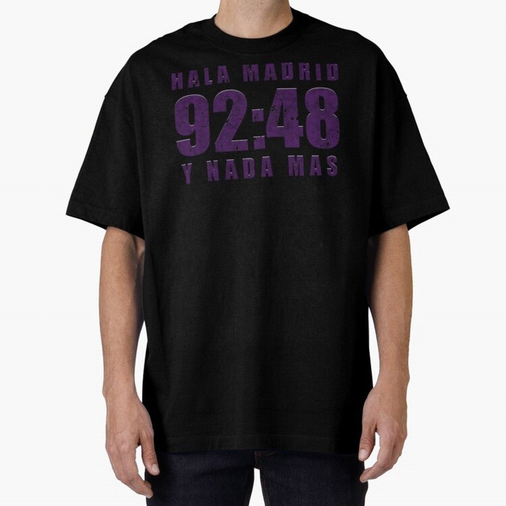 La Decima ChL 92:48 Madrid Hala Madrid Y Nada Mas History Made Madrid Bernabeu Football Soccer Legendary Oversized T-Shirt Celebrate Fan Favorites in FIFA World Cup 2026 USA Canada Mexico for Fans of CR7 and Messi and France, Bringing Goal