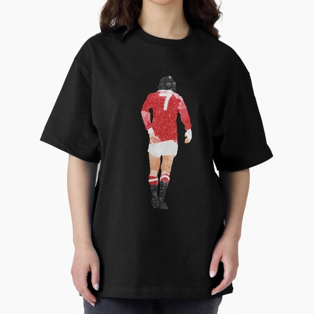 George Best watercolour Manchester United Football Northern Ireland Legend number 7 Man United Red D Oversized T-Shirt Celebrate the Biggest Stage of Global Football Passion for FIFA World Cup 2026 Group Stage, Centered on CR7 and Messi, Portugal,