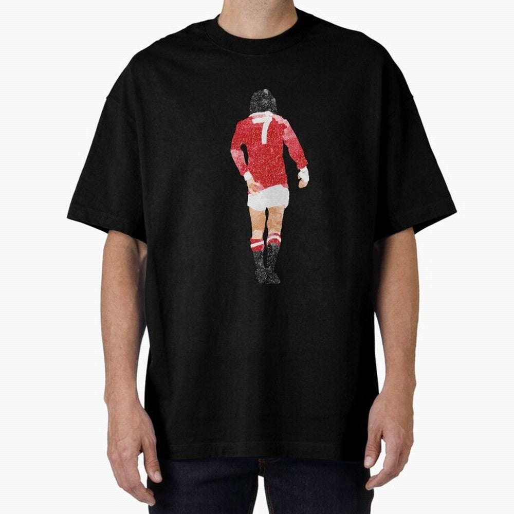 George Best watercolour Manchester United Football Northern Ireland Legend number 7 Man United Red D Oversized T-Shirt Celebrate the Biggest Stage of Global Football Passion for FIFA World Cup 2026 Group Stage, Centered on CR7 and Messi, Portugal,