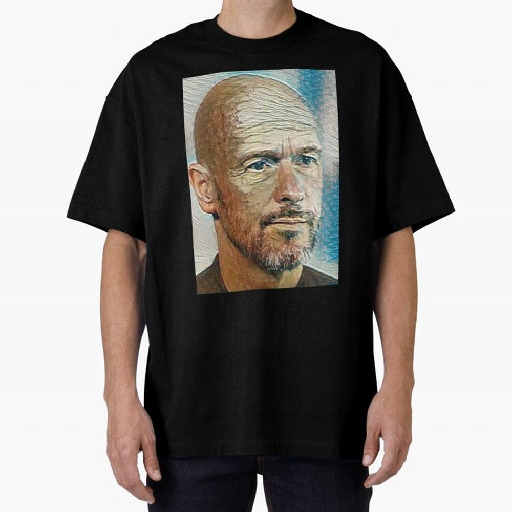 Erik Ten Hag Oversized T-Shirt Honor the Beautiful Game during FIFA World Cup 2026 USA Canada Mexico Spirit, Filled with Brazil, Portugal and Argentina, Haaland, Retro Football Energy, Iconic Rivalries, Trophy Chase Drama and Stadium Atmosphere;
