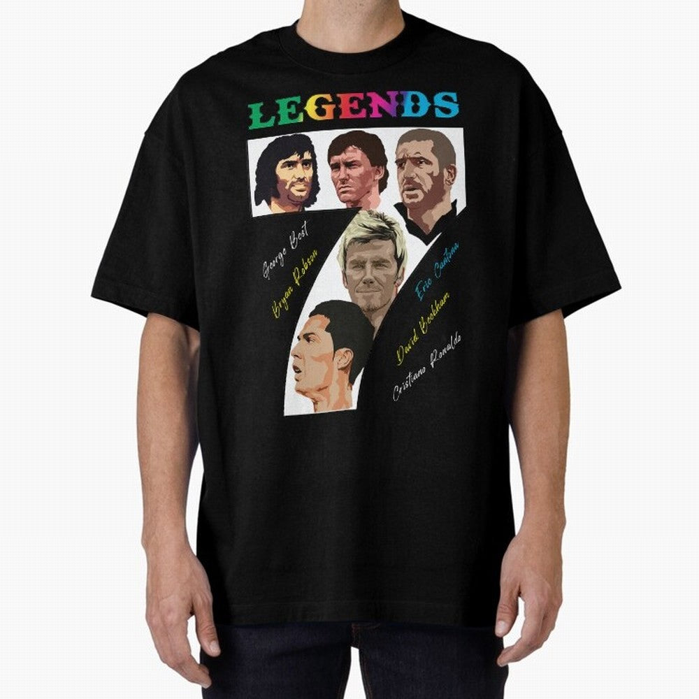 LEGENDS OF FOOTBALL Oversized T-Shirt Celebrate the Stars of Global Football Passion for FIFA World Cup 2026 USA Canada Mexico, with Neymar, Argentina, Goal Celebration Energy, Supporter Heritage, Football Icons and Worldwide Tournament Joy; Made
