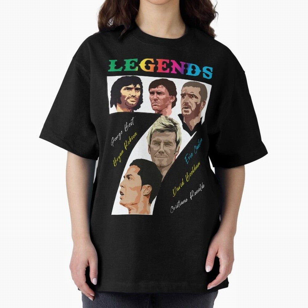 LEGENDS OF FOOTBALL Oversized T-Shirt Celebrate the Stars of Global Football Passion for FIFA World Cup 2026 USA Canada Mexico, with Neymar, Argentina, Goal Celebration Energy, Supporter Heritage, Football Icons and Worldwide Tournament Joy; Made