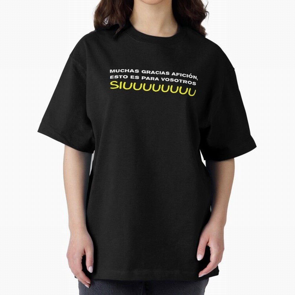 Muchas gracias afici¨®n, esto es para vosotros Siuuu Oversized T-Shirt Make the Season About Match Day Hype around FIFA World Cup 2026 Group Stage, CR7 and Messi, Argentina, France and Brazil, Soccer Culture, Superstar Moments, National Team Dreams