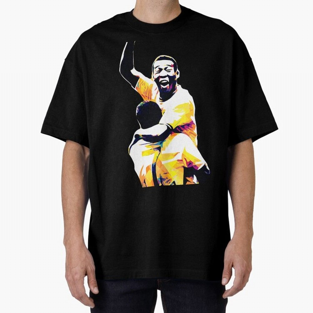 Pele Pop Art Oversized T-Shirt Represent Fans Who Live for Global Football Passion for FIFA World Cup 2026 Group Stage, Made for Haaland and Mbappe, Germany, Football History, Final Match Energy, Crowd Noise and Once in a Lifetime Moments; Great