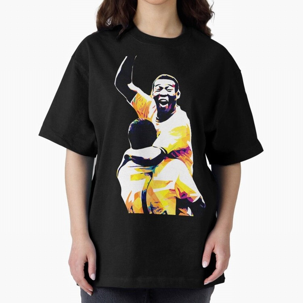 Pele Pop Art Oversized T-Shirt Represent Fans Who Live for Global Football Passion for FIFA World Cup 2026 Group Stage, Made for Haaland and Mbappe, Germany, Football History, Final Match Energy, Crowd Noise and Once in a Lifetime Moments; Great