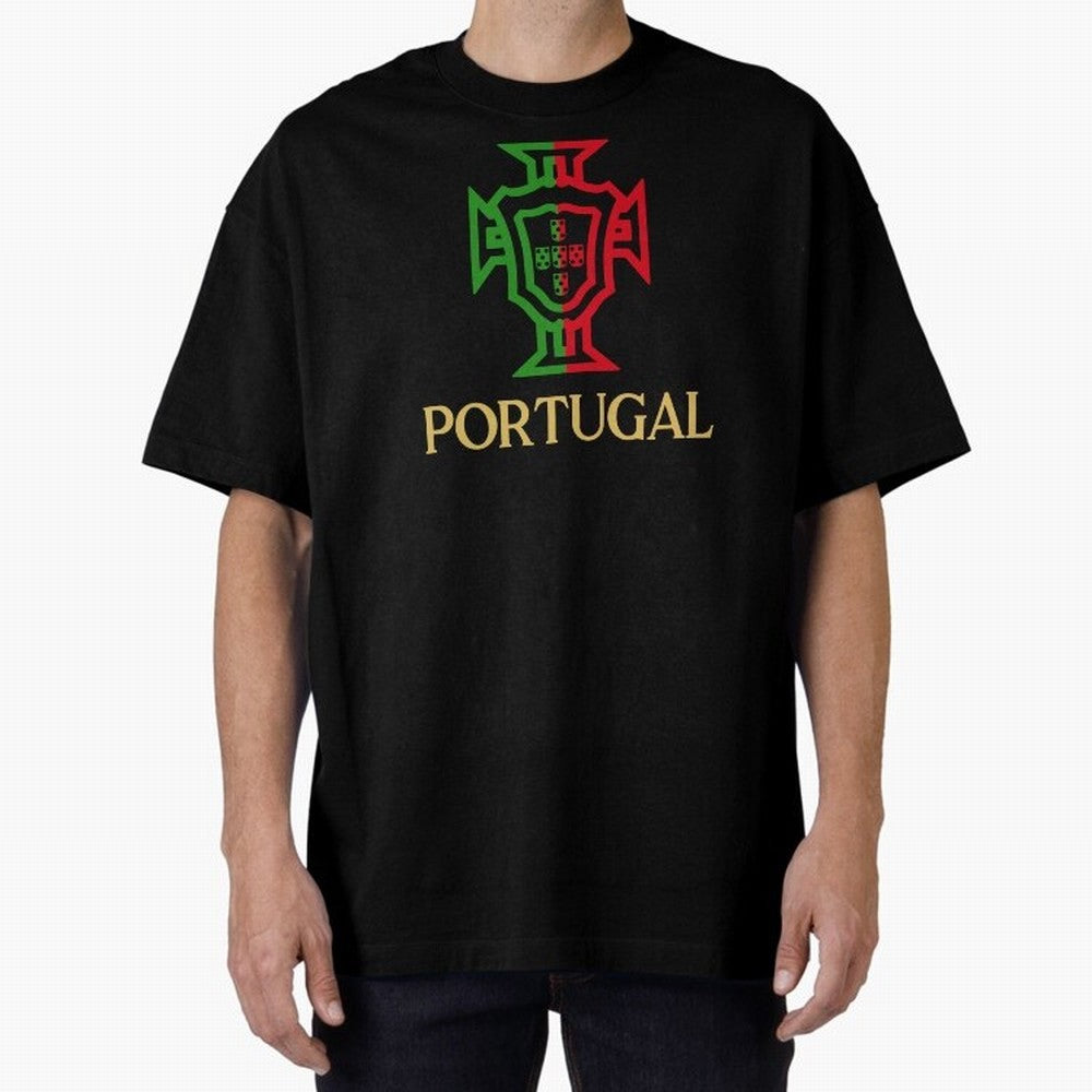 Portugal Tuga Gold Oversized T-Shirt Make Your Look Match Match Day Hype around FIFA World Cup 2026 USA Canada Mexico, Neymar, Haaland and Cristiano Ronaldo, Netherlands, Football Festival Excitement, Trophy Ambitions, Country Rivalries and Star