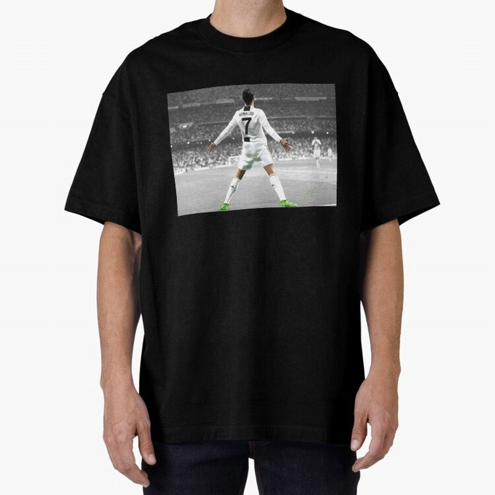 Cristiano Ronaldo Oversized T-Shirt Support Iconic Players in Global Football Passion for FIFA World Cup 2026, Connected to Mbappe, Portugal, Football History, Final Match Energy, Crowd Noise and Once in a Lifetime Moments; Ideal for Fans Who