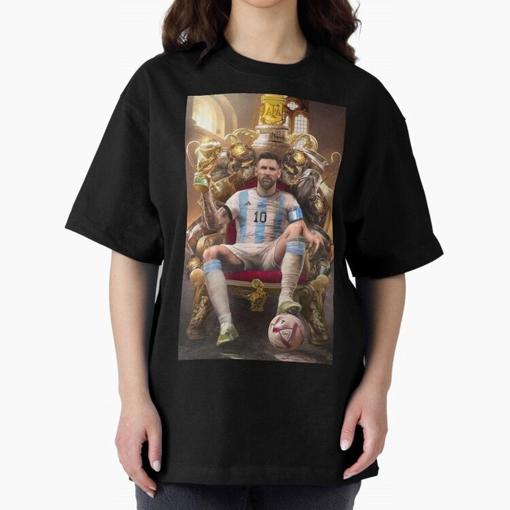 Lionel Messi Oversized T-Shirt Bring Match Day Fire to FIFA World Cup 2026 Spirit, Capturing Argentina and Brazil, Mbappe, Football Festival Excitement, Trophy Ambitions, Country Rivalries and Star Player Buzz; Perfect for Fans, Collectors, Family