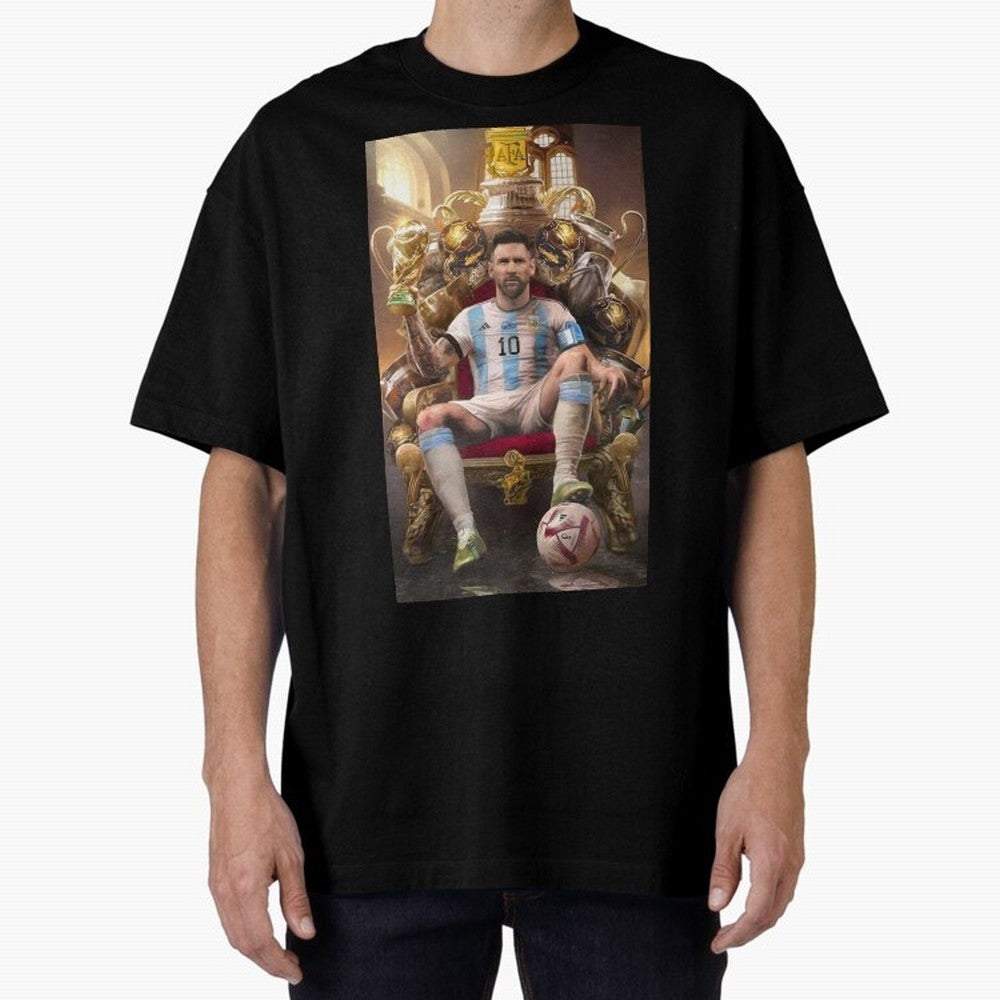 Lionel Messi Oversized T-Shirt Bring Match Day Fire to FIFA World Cup 2026 Spirit, Capturing Argentina and Brazil, Mbappe, Football Festival Excitement, Trophy Ambitions, Country Rivalries and Star Player Buzz; Perfect for Fans, Collectors, Family