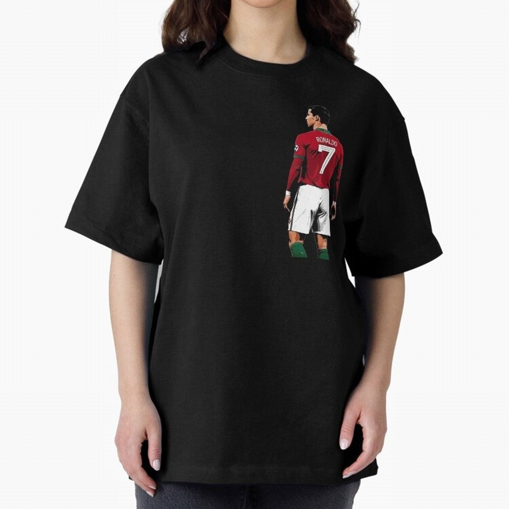 Cristiano Ronaldo inspired design Oversized T-Shirt Embrace Global Football Passion for FIFA World Cup 2026 Group Stage, Featuring Cristiano Ronaldo, Argentina, Worldwide Fan Energy, Dramatic Goals, Stadium Lights and Championship Celebrations;