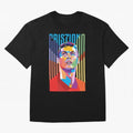 CR7 Pop Art Oversized T-Shirt Show Match Day Excitement for Global Football Passion for FIFA World Cup 2026, Connected to Haaland, Germany, Football History, Final Match Energy, Crowd Noise and Once in a Lifetime Moments; Built for Supporters