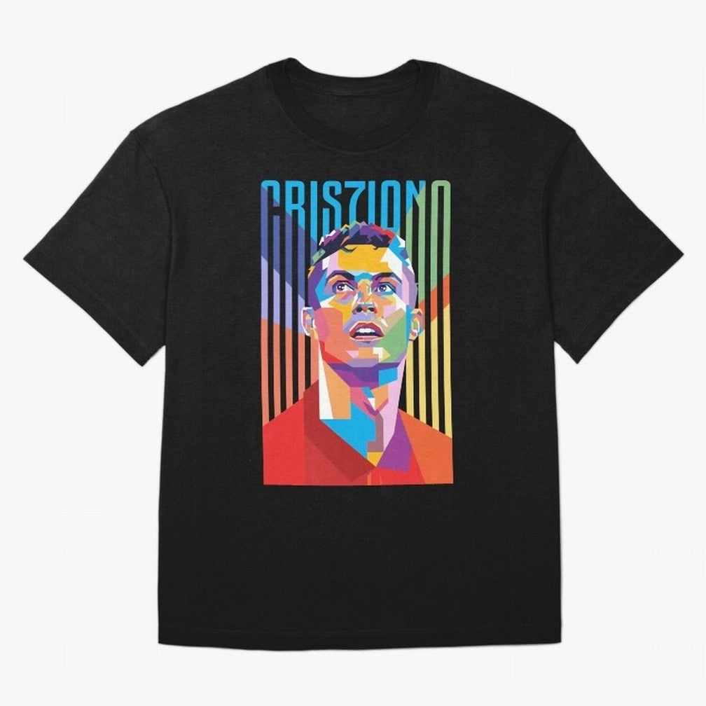 CR7 Pop Art Oversized T-Shirt Show Match Day Excitement for Global Football Passion for FIFA World Cup 2026, Connected to Haaland, Germany, Football History, Final Match Energy, Crowd Noise and Once in a Lifetime Moments; Built for Supporters