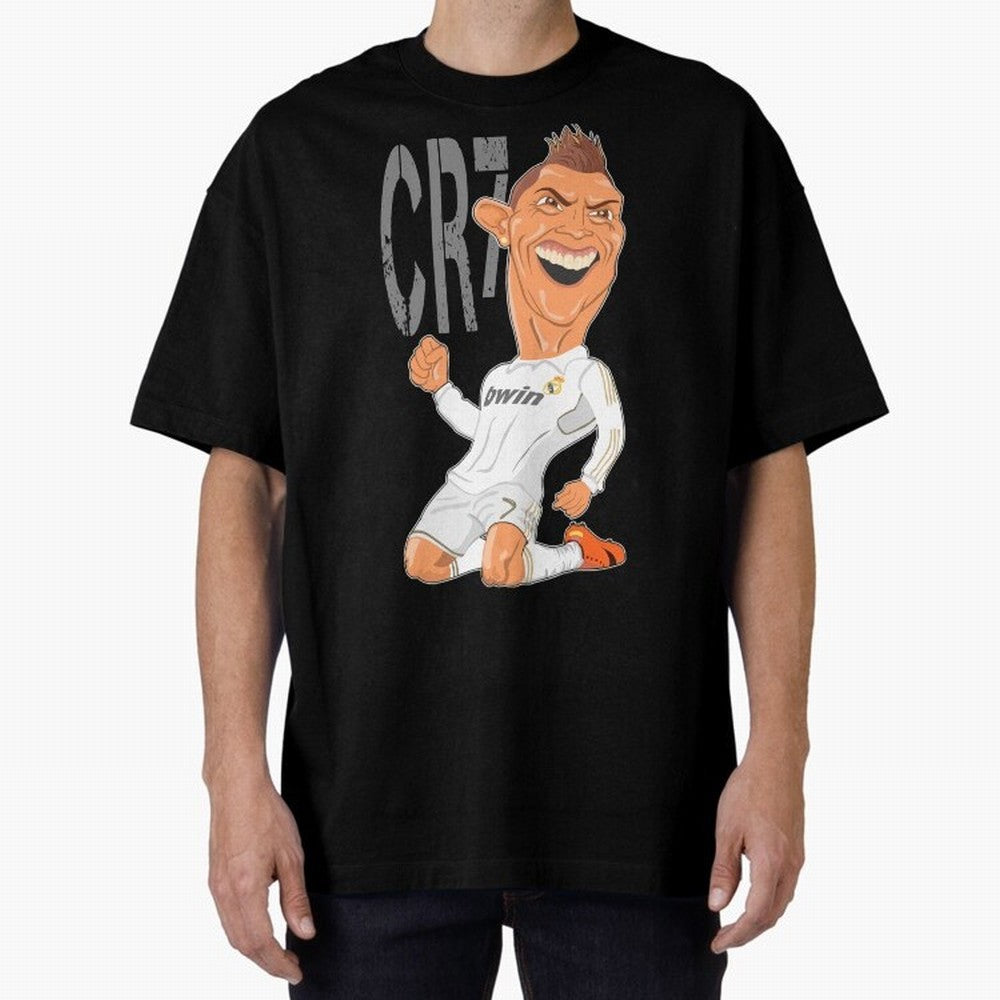 RONALDO Oversized T-Shirt Feel the Trophy Chase of FIFA World Cup 2026 USA Canada Mexico for Fans of Messi and Cristiano Ronaldo and Spain, Bringing Soccer Culture, Superstar Moments, National Team Dreams and Competitive Fire; Ideal for Passionate